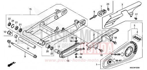 SWINGARM (CB1100CA/CAD/TA/TAD) CB1100CAH de 2017